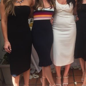 Cinq à Sept Striped Ribbed Knit Dress